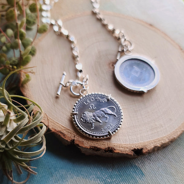 Astrology Coin Pendant/ Zodiac Coin