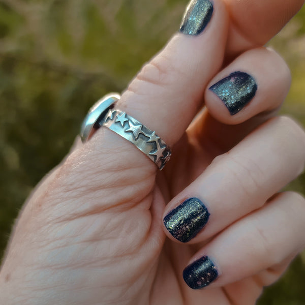 ASTRAL COLLECTION// Starry Night Kyanite Statement Ring