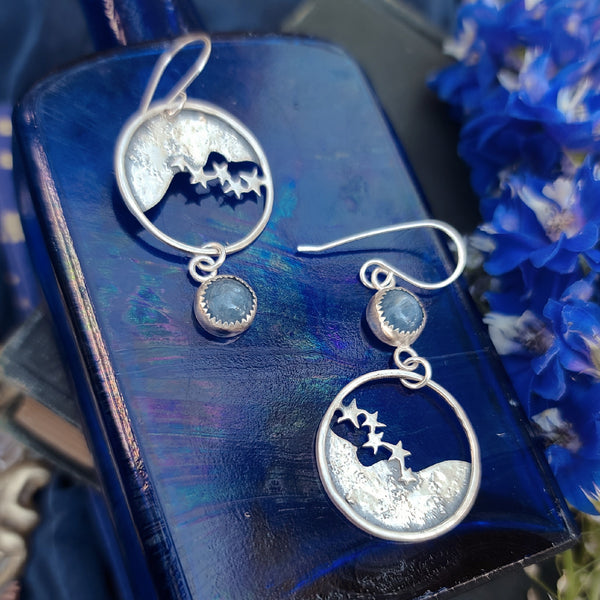 ASTRAL COLLECTION// Abstract Galaxy Hoop with Kyanite