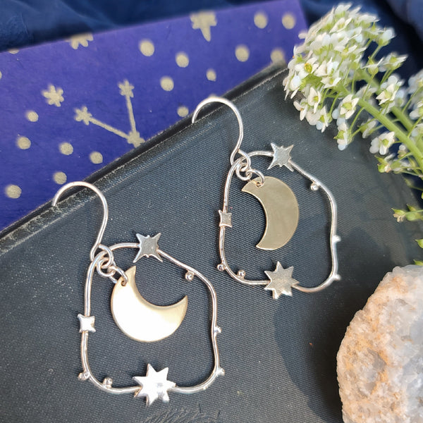 ASTRAL COLLECTION// Abstract Galaxy Statement Earrings