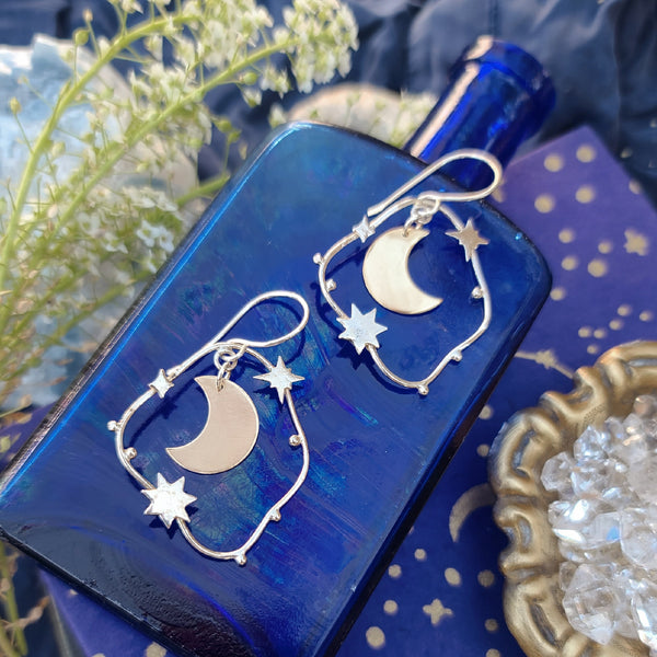 ASTRAL COLLECTION// Abstract Galaxy Statement Earrings