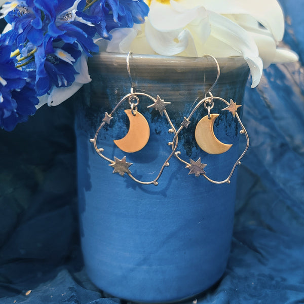 ASTRAL COLLECTION// Abstract Galaxy Statement Earrings