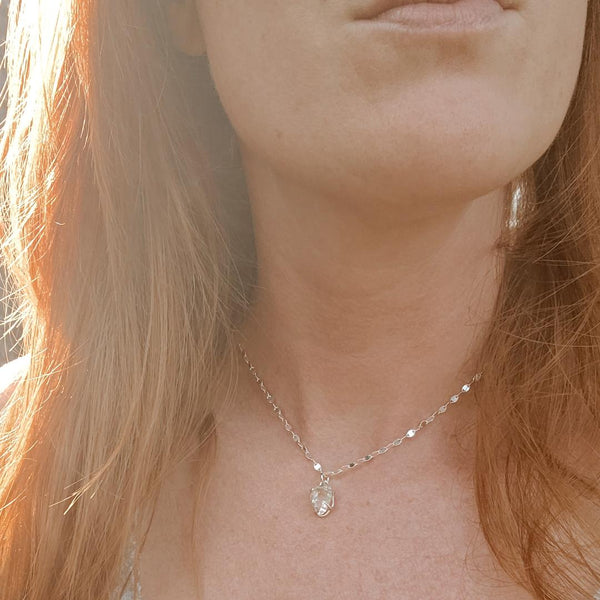 Sterling Silver and Herkimer Diamond Choker