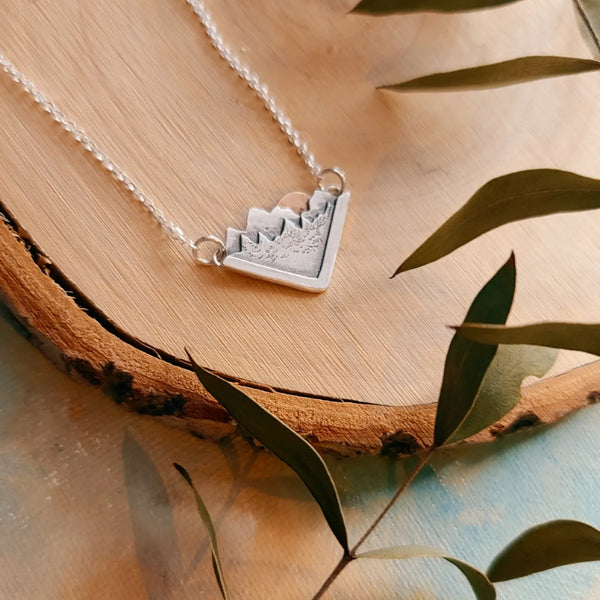 Dainty Chevron Mountain Scape Pendant
