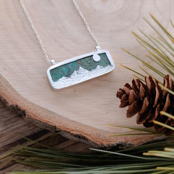 Blue Mountain Bar Necklace