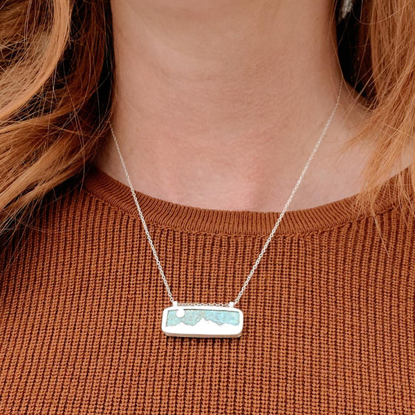 Blue Mountain Bar Necklace