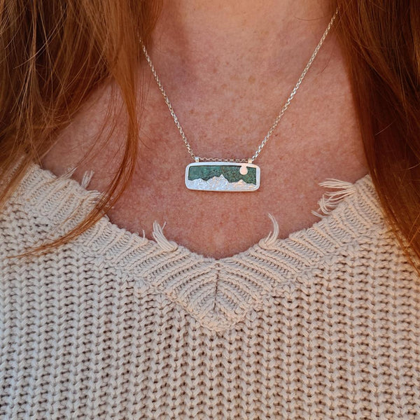 Blue Mountain Bar Necklace