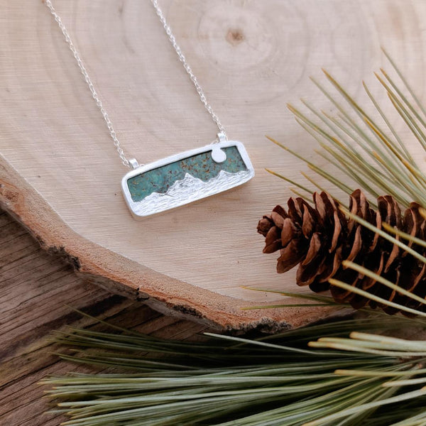 Blue Mountain Bar Necklace