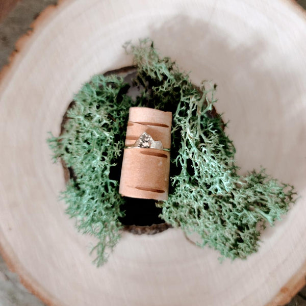 Delicate Hammered Mountain Ring