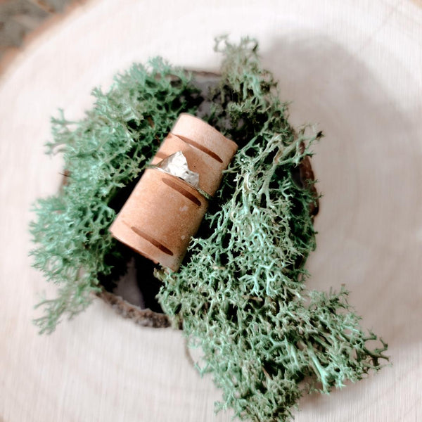 Delicate Hammered Mountain Ring