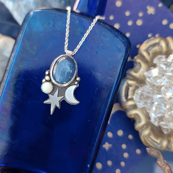 ASTRAL COLLECTION // Kyanite & Opal North Star Pendant