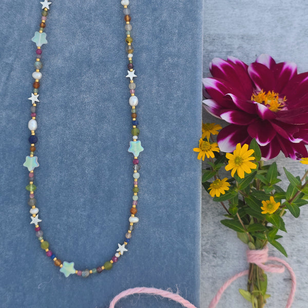 Kaleidoscope Beaded Necklace