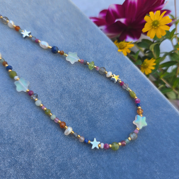 Kaleidoscope Beaded Necklace