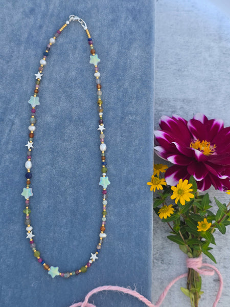 Kaleidoscope Beaded Necklace