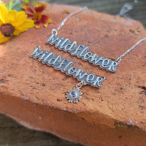 WILDFLOWER necklace- Nameplate Necklace